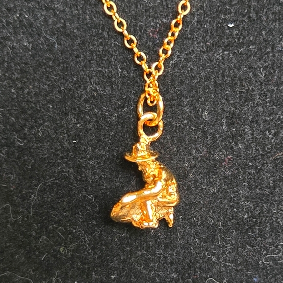 Natural Kharma by Avelon Other - Gold plated adorable tiny gold panner prospector necklace 18"